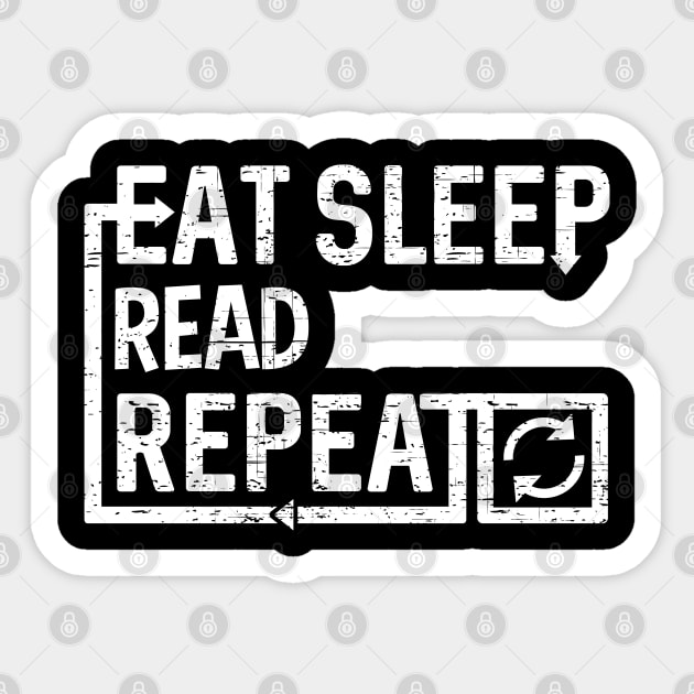 Eat Sleep Read Sticker by Flippin' Sweet Gear